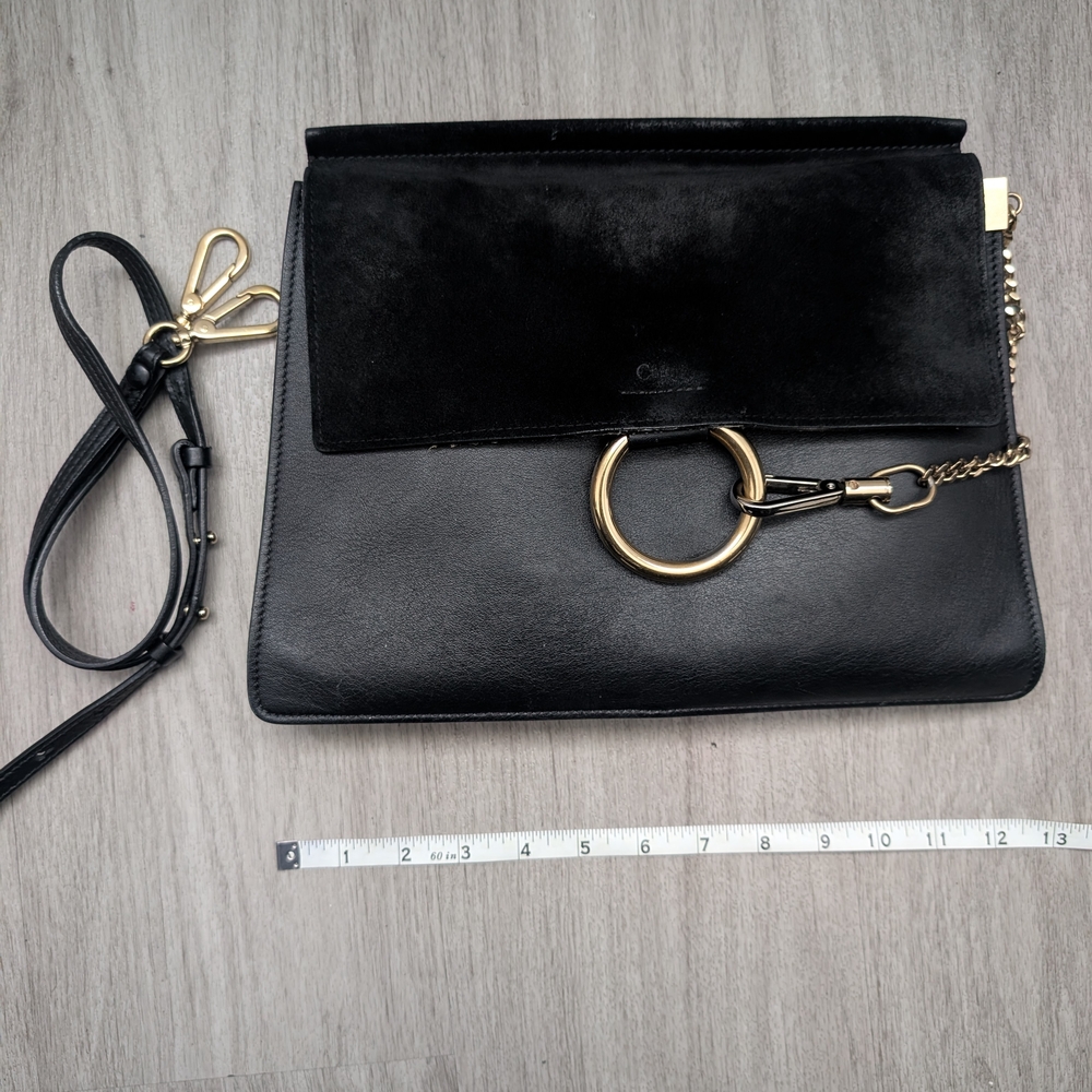 Black Chloe Faye Shoulder Bag